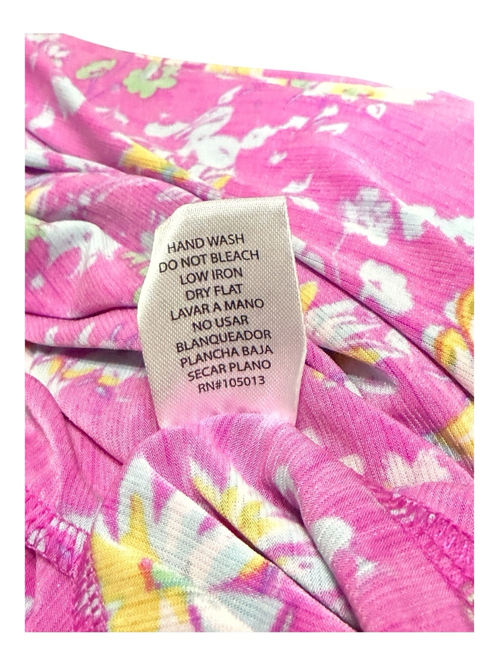 Dear Scarlett Pink Floral Roll Tab Sleeve Blouse Women’s XL NWT - Picture 6 of 7